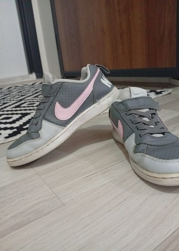 Kız Çocuk Gri Spor Ayakkabı Velcro - Görsel 6