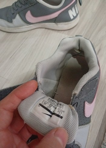 Kız Çocuk Gri Spor Ayakkabı Velcro - Görsel 4