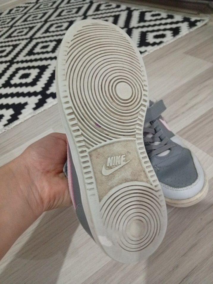 Kız Çocuk Gri Spor Ayakkabı Velcro - Görsel 2