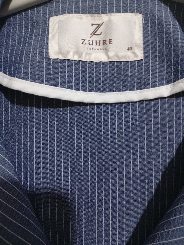 ZÜHRE Uzun Mavi Trençkot - Görsel 3