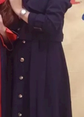 Bej Mini Kadın Etekli Takım Trençkot - Görsel 2