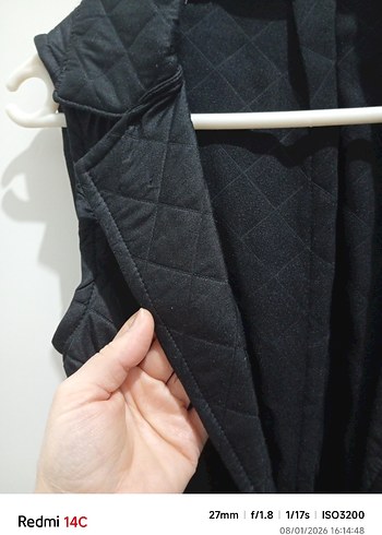 Siyah Kadın Kapitone Yelek Özel dikim - Görsel 3