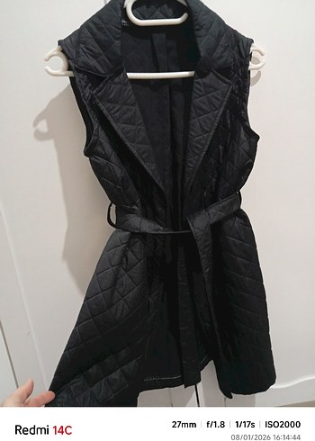 Siyah Kadın Kapitone Yelek Özel dikim - Görsel 2