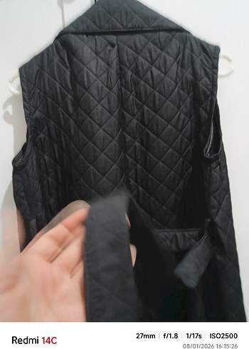 Siyah Kadın Kapitone Yelek Özel dikim - Görsel 6