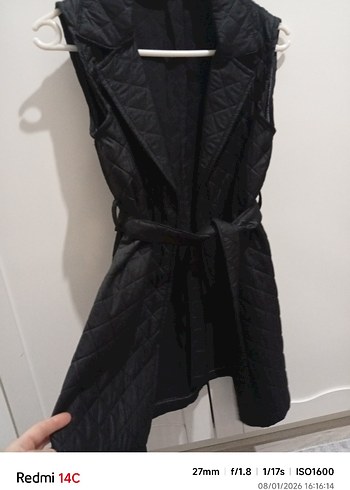 Siyah Kadın Kapitone Yelek Özel dikim - Görsel 7