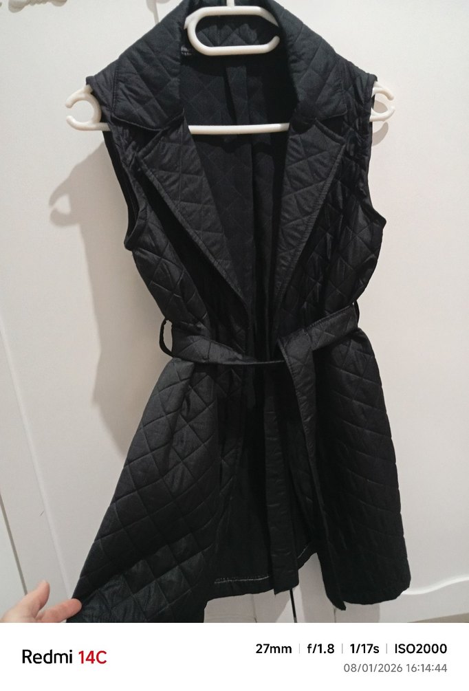 Siyah Kadın Kapitone Yelek Özel dikim - Görsel 2