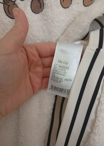 LCW Kız Çocuk Bej Peluş Sweatshirt - Görsel 8