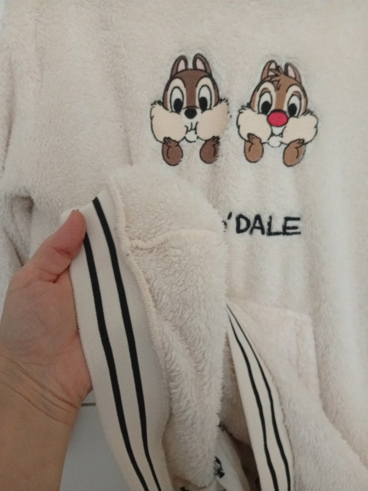 LCW Kız Çocuk Bej Peluş Sweatshirt - Görsel 5