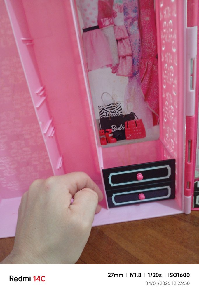 Pembe Barbie Oyuncak Gardırop - Görsel 5