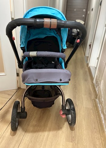 Mavi ve Gri Bebek Arabası - Görsel 2