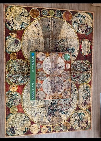 1000 Parça Antik Dünya Haritası Puzzle