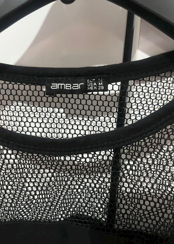 Dantel Detaylı Siyah Mini Kadın Bluz - Görsel 2