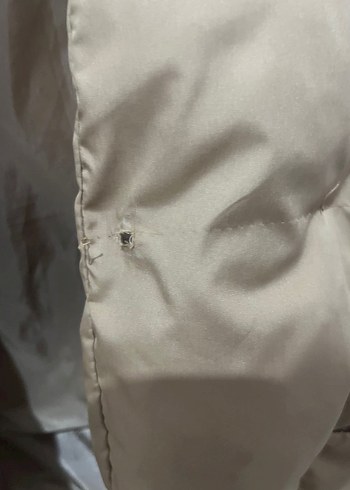 Bej Düğmeli Kadın Kışlık Mont - Görsel 6