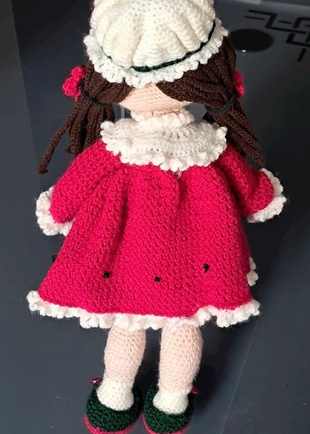 Pembe Örgü Bebek Oyuncak orijinal el yapımı - Görsel 2