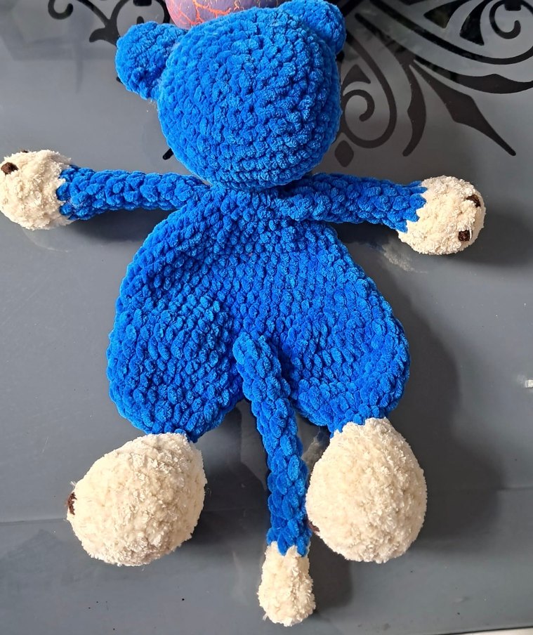 Mavi Renkli Yumuşak Peluş Ayıcık - Görsel 2