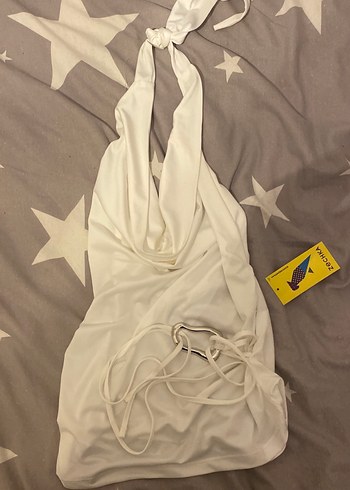 Beyaz İnce Askılı Midi Kadın bluz - Görsel 2