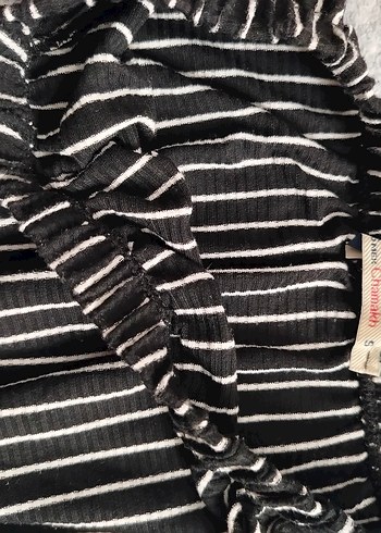 Çizgili likralı kadın tulum - Görsel 3