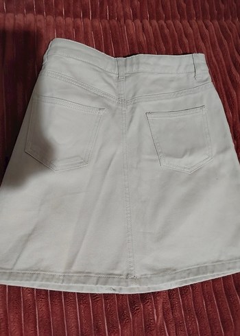 Sıfır etiketli LC Waikiki krem rengi kot etek 11-12 yaş - Görsel 4