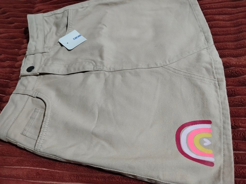 Sıfır etiketli LC Waikiki krem rengi kot etek 11-12 yaş - Görsel 5