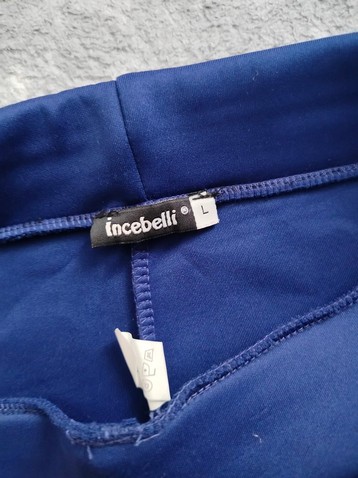 Saks mavisi likralı S-M beden uyumlu İspanyol pantolon - Görsel 2