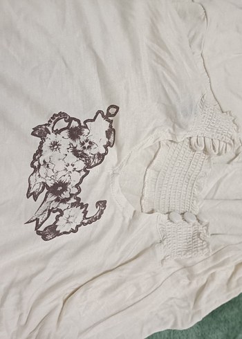 Bohem Uzun Kollu Straplez Bluzu - Görsel 4