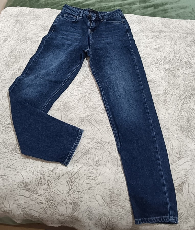 Düğmeli Kadın Kot Pantolon - Görsel 3