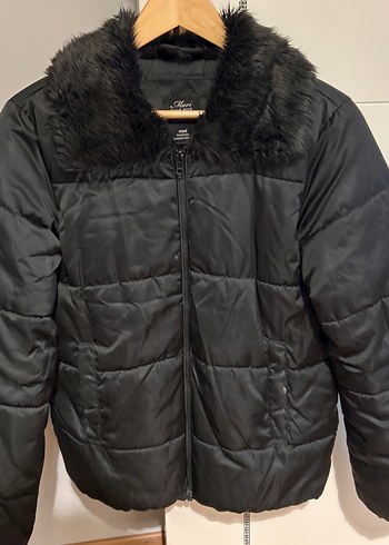 Mavi marka Siyah Kadın Kışlık Kürk Detaylı Mont - Görsel 2