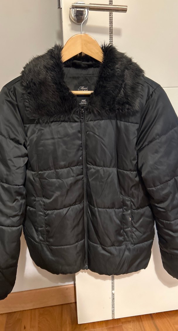 Mavi marka Siyah Kadın Kışlık Kürk Detaylı Mont - Görsel 2