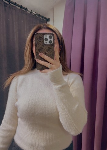 Bej Balıkçı Yaka Kadın Triko Kazak - Görsel 2