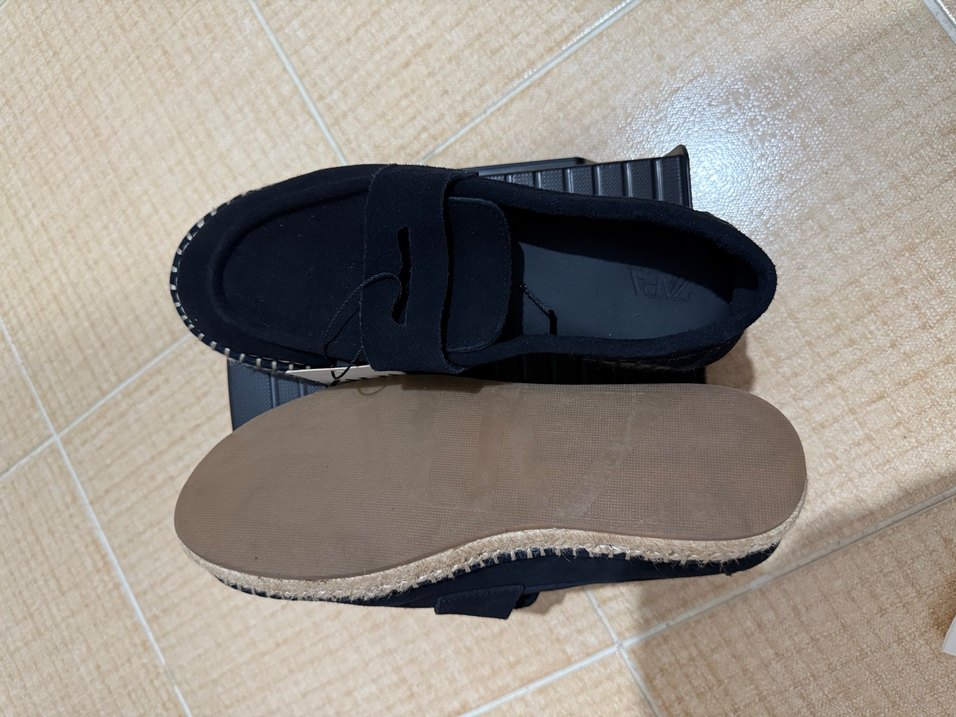 Zara Siyah Erkek Günlük Velcro Espadril - Görsel 4