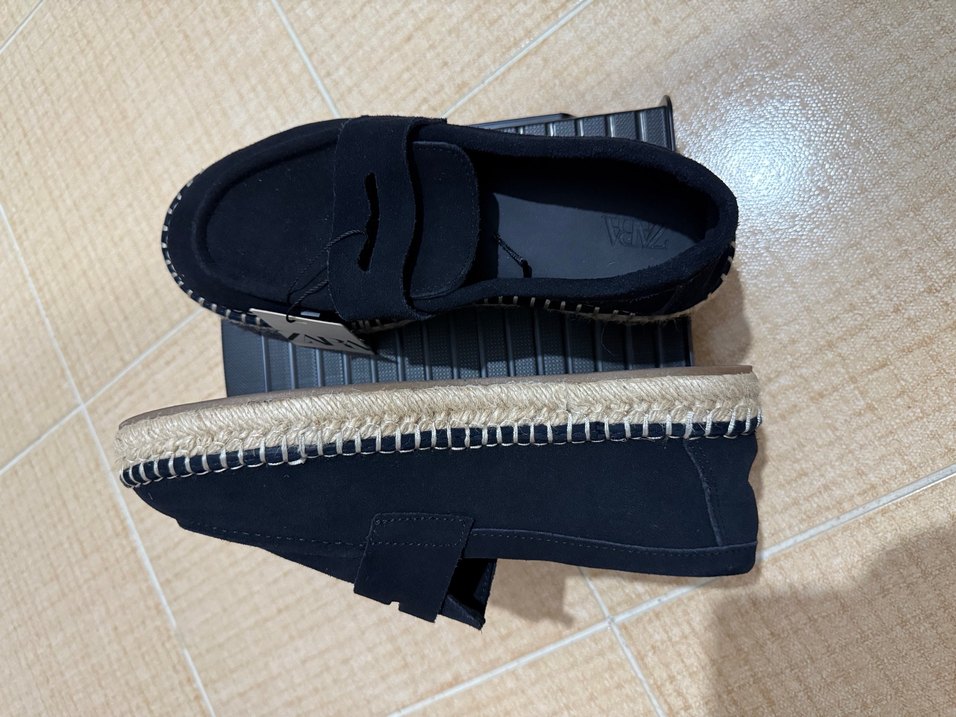 Zara Siyah Erkek Günlük Velcro Espadril - Görsel 3