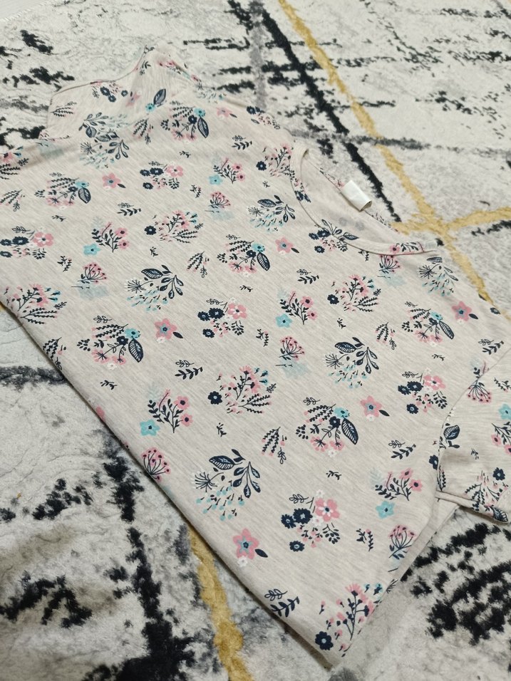 Kız Çocuk Bohem Desenli Kısa Kollu Tişört - Görsel 2