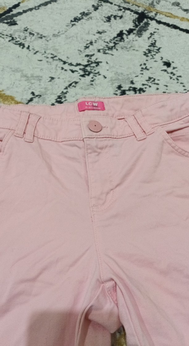 Kızlar için Pamuklu Pembe Bol Kesim Şort - Görsel 2