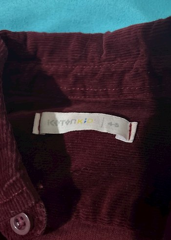 Koton marka Bordo Düğmeli Uzun Kollu Erkek Gömlek - Görsel 2