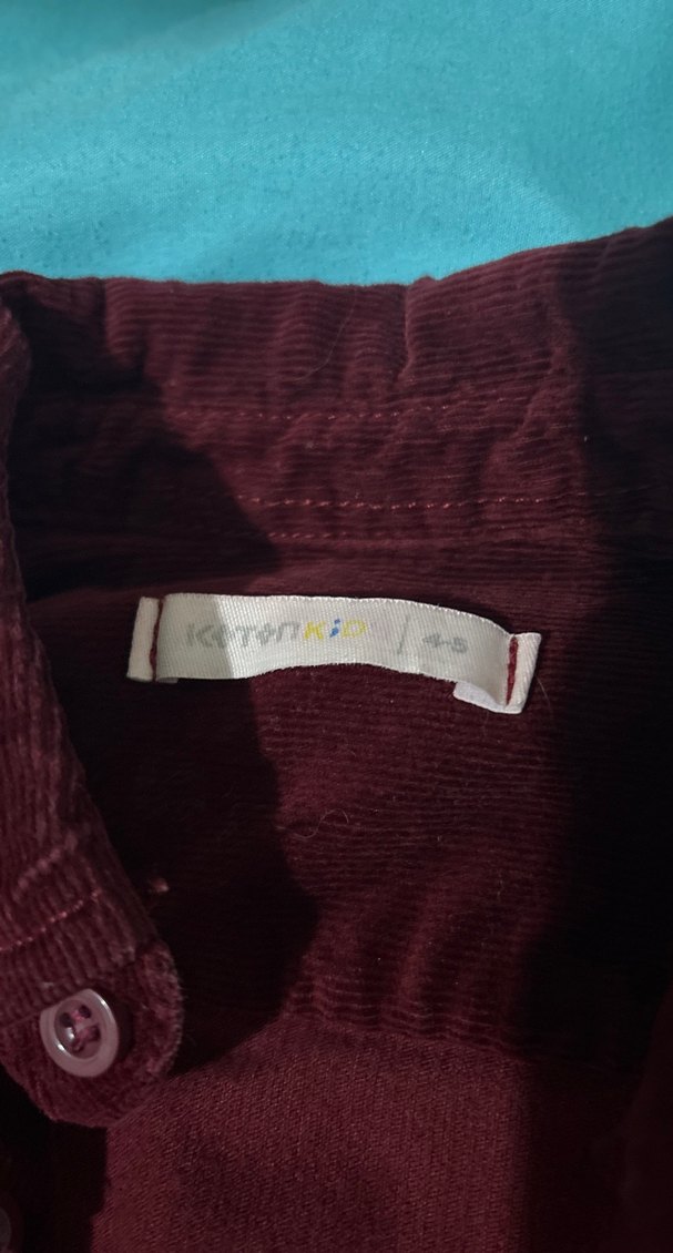 Koton marka Bordo Düğmeli Uzun Kollu Erkek Gömlek - Görsel 2