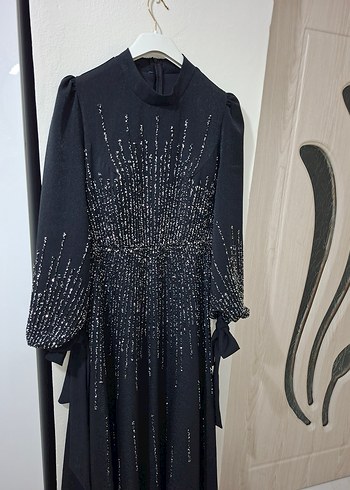 Siyah  Abiye Elbise - Görsel 6