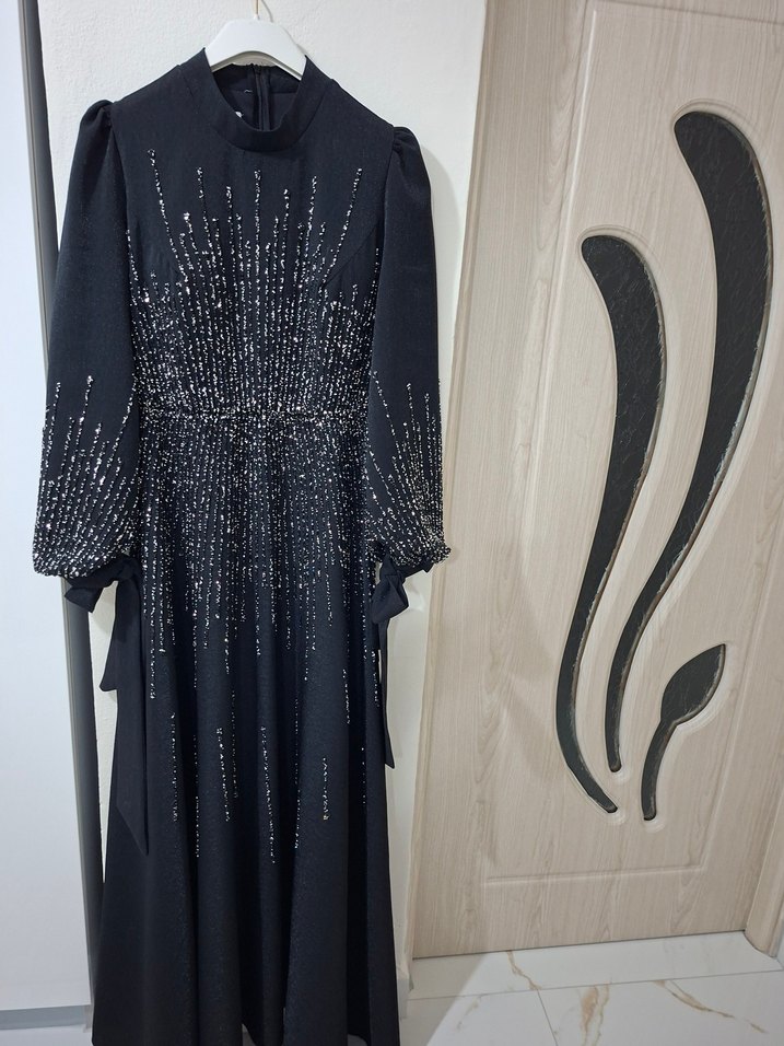 Siyah  Abiye Elbise - Görsel 2