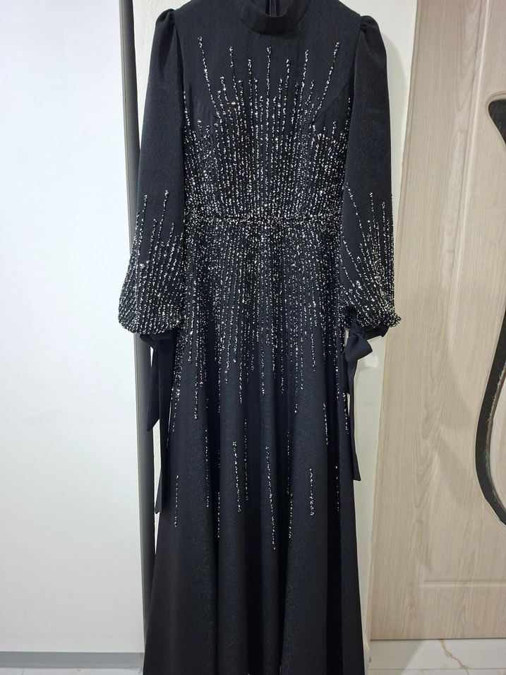 Siyah  Abiye Elbise - Görsel 5