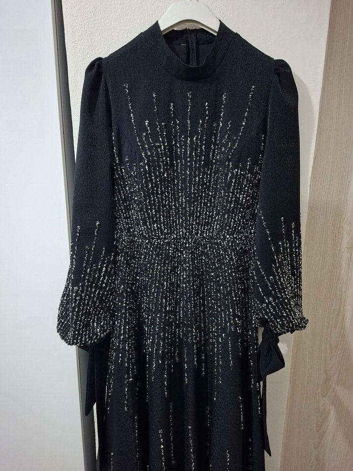 Siyah  Abiye Elbise - Görsel 3