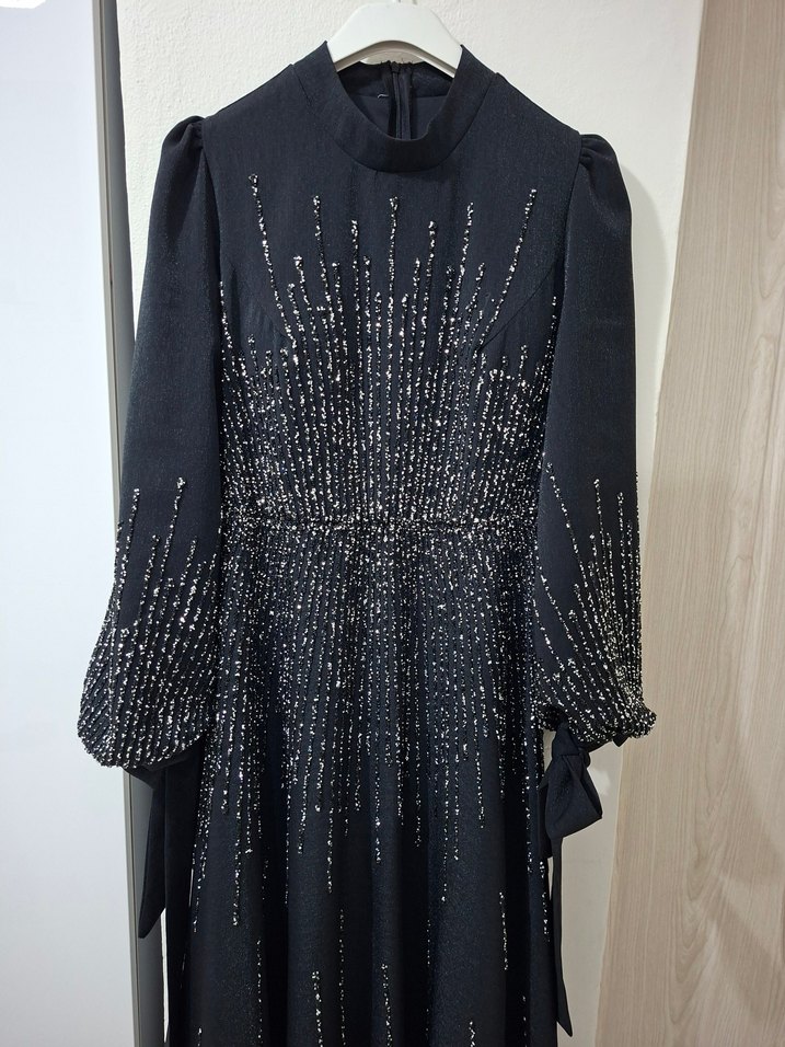 Siyah  Abiye Elbise - Görsel 4