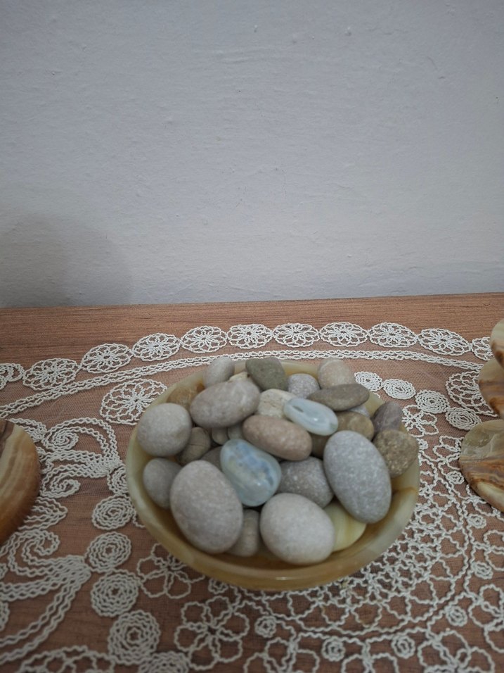 Bej Mermer Görünümlü Vazo - Görsel 5