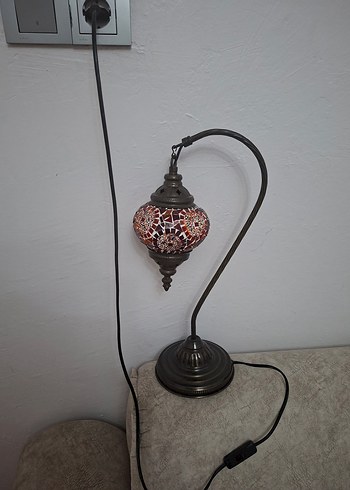 Renkli Mozaik Desenli Masa Lambası - Görsel 3