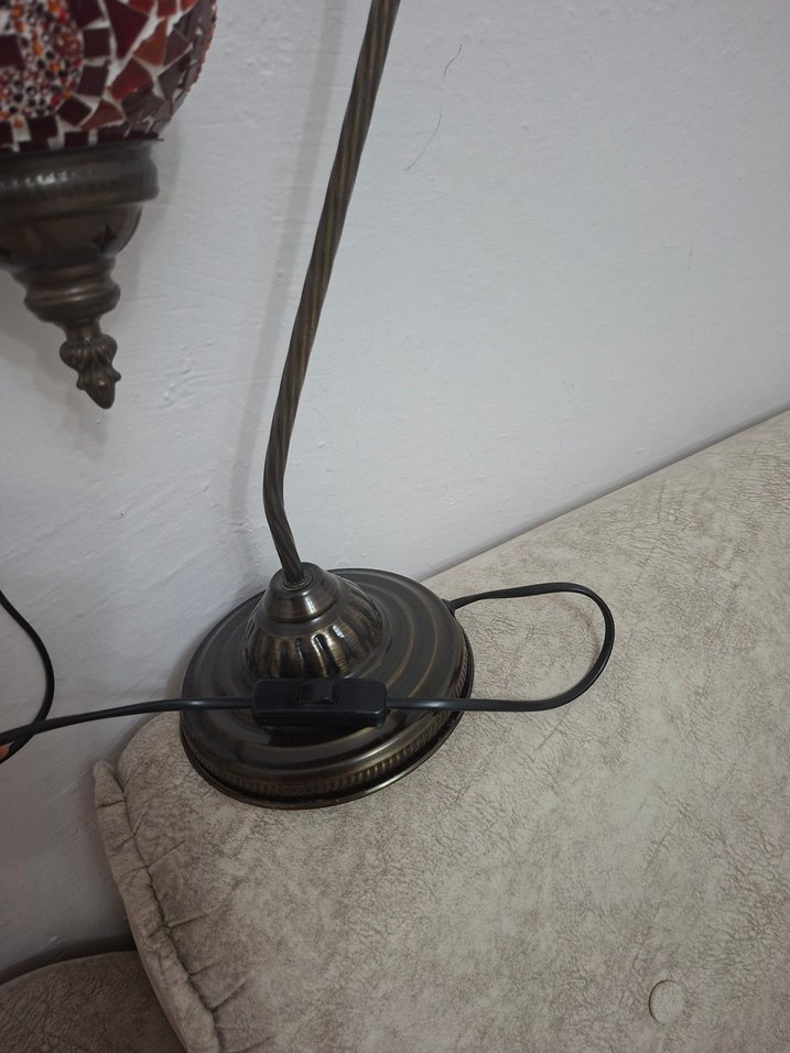 Renkli Mozaik Desenli Masa Lambası - Görsel 2