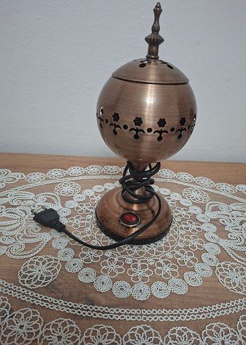 Koyu Kahverengi Dekoratif elektrikli tütsü - Görsel 2