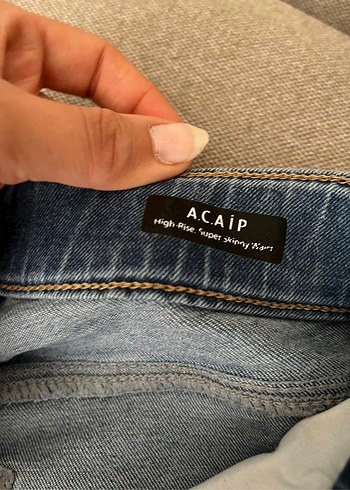 xs Beden mavi Renk Mavi Denim Kadın Jean