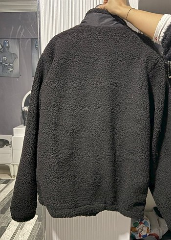 Siyah Fermuarlı erkek Polar Ceket - Görsel 3