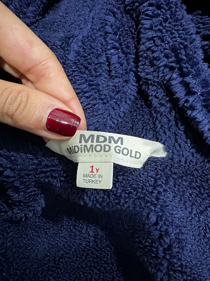 Erkek Çocuk lacivert Baskılı Kürklü Mont - Görsel 3