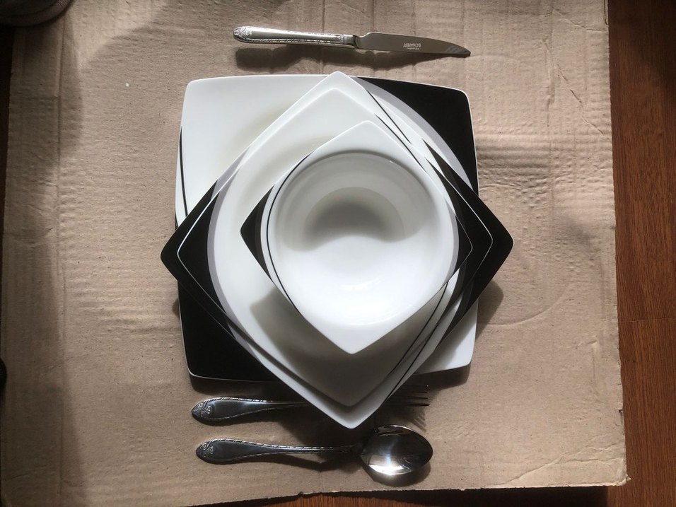 Schafer 85 Parça Bohem Tarzı Beyaz Desenli Yemek Takımı - Görsel 3