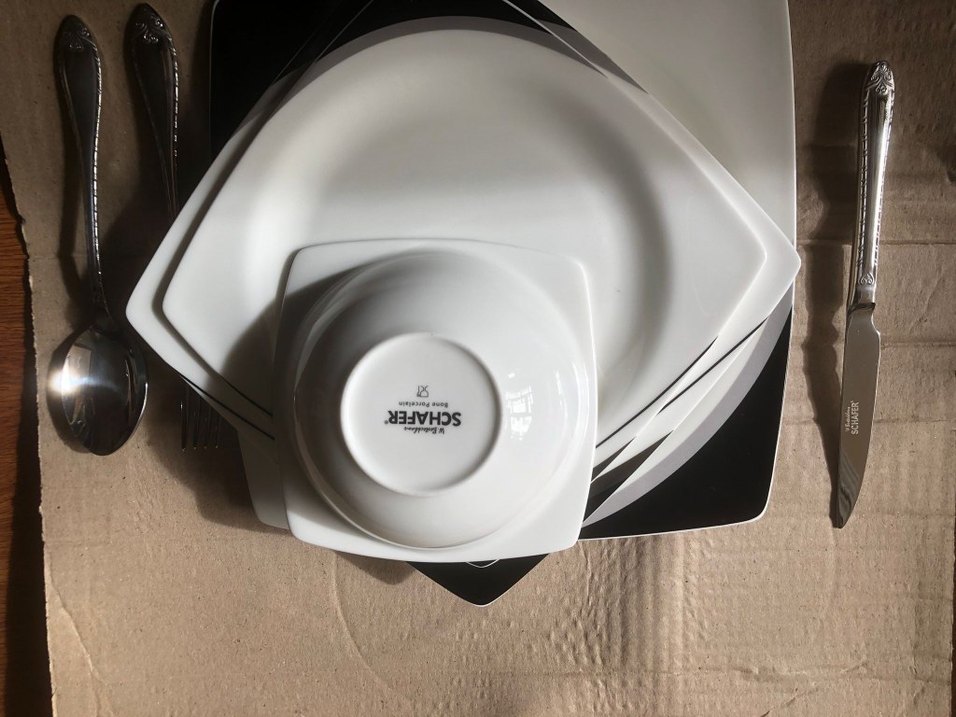 Schafer 85 Parça Bohem Tarzı Beyaz Desenli Yemek Takımı - Görsel 5