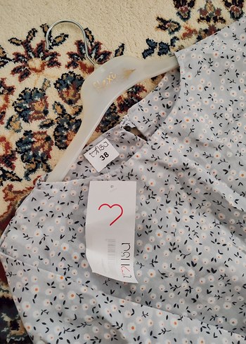 Gri Desenli Fırfırlı Hamile Eteği - Görsel 5